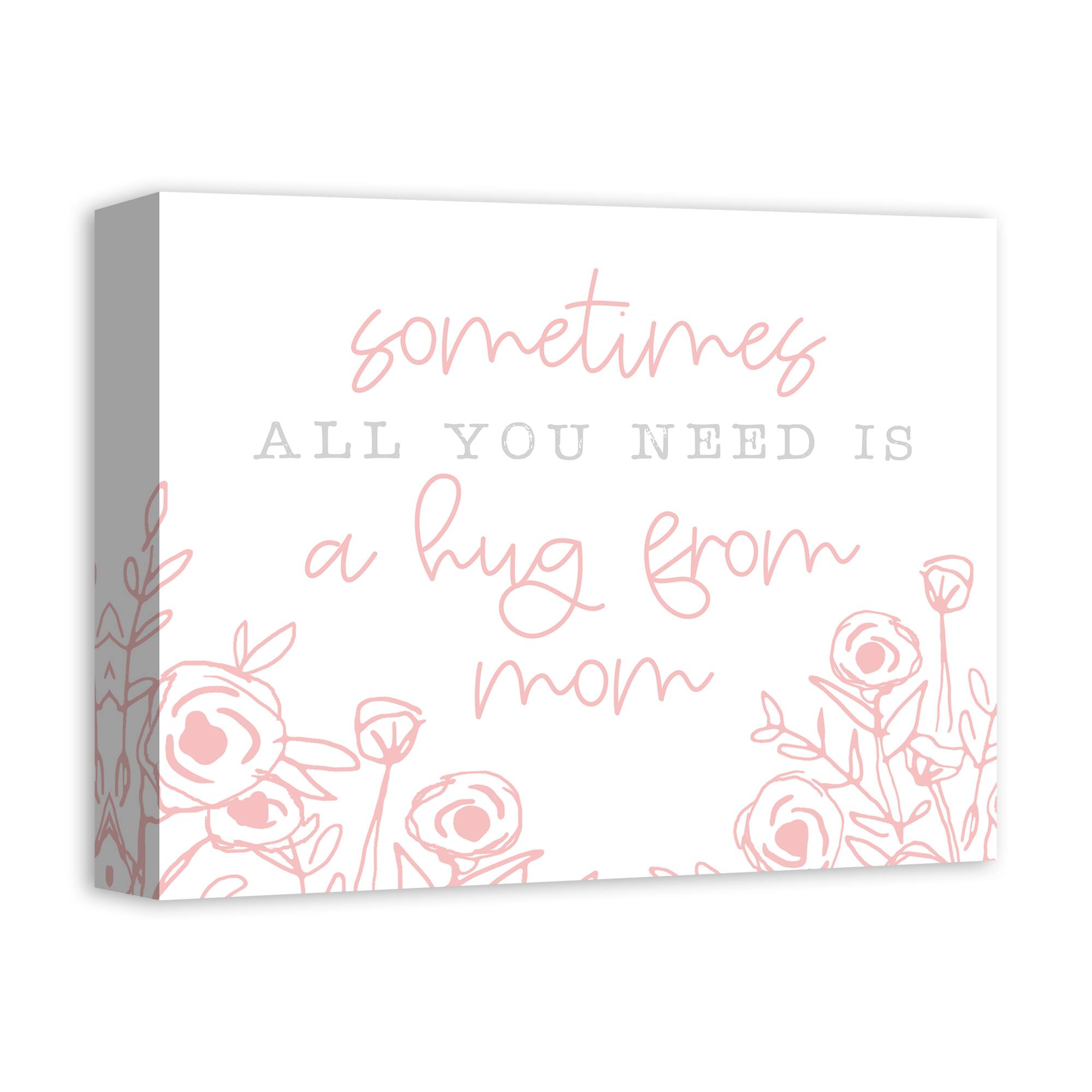 A Hug from Mom Canvas Wall Art